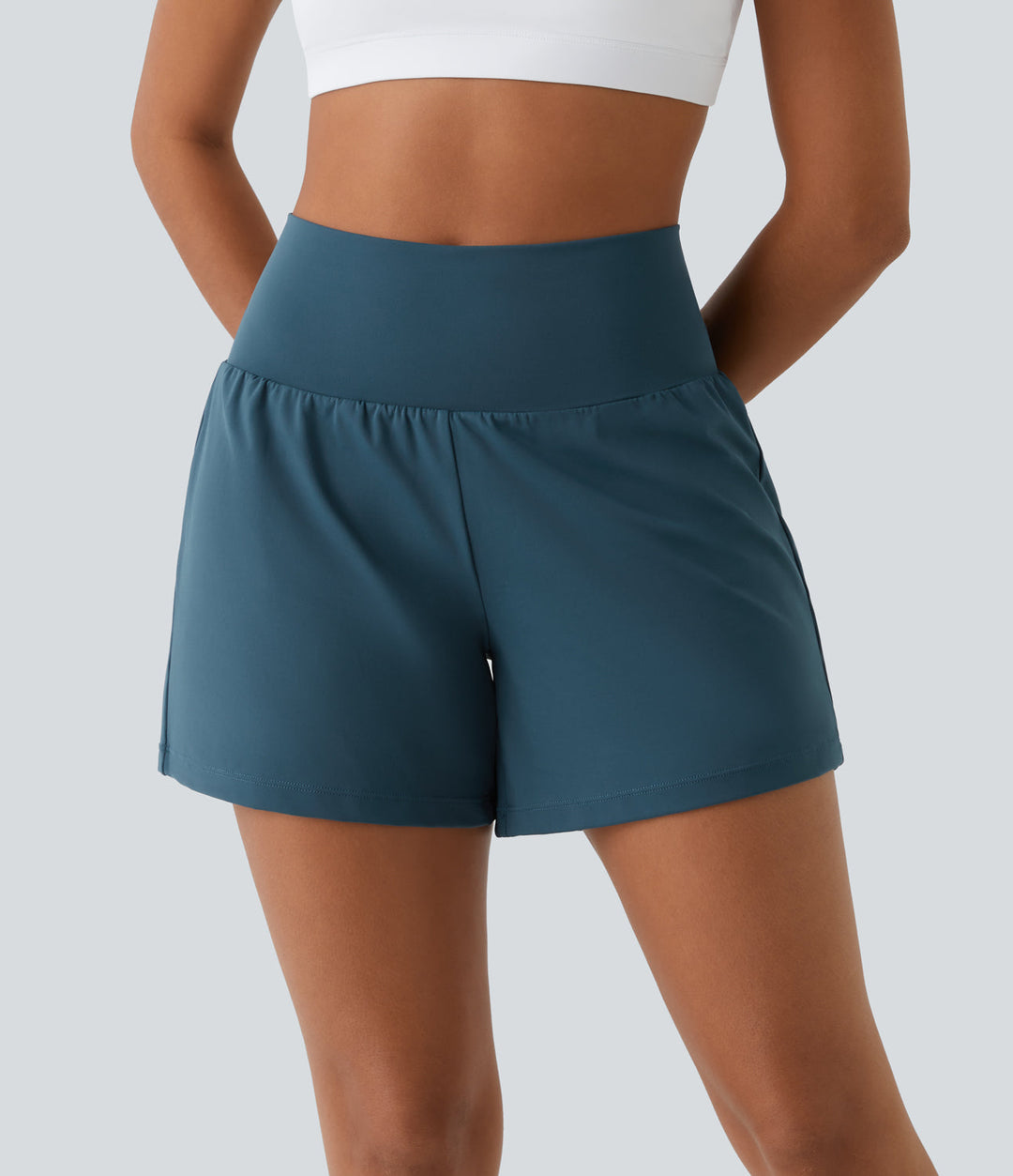 Gayle | 2-in-1 Yoga-Shorts mit hoher Taille, Gesäßtasche und Seitentasche