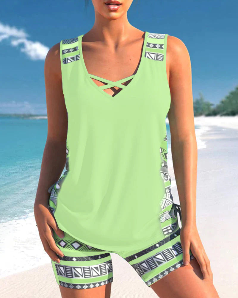 Masha - Tankini-Set mit geometrischem Muster