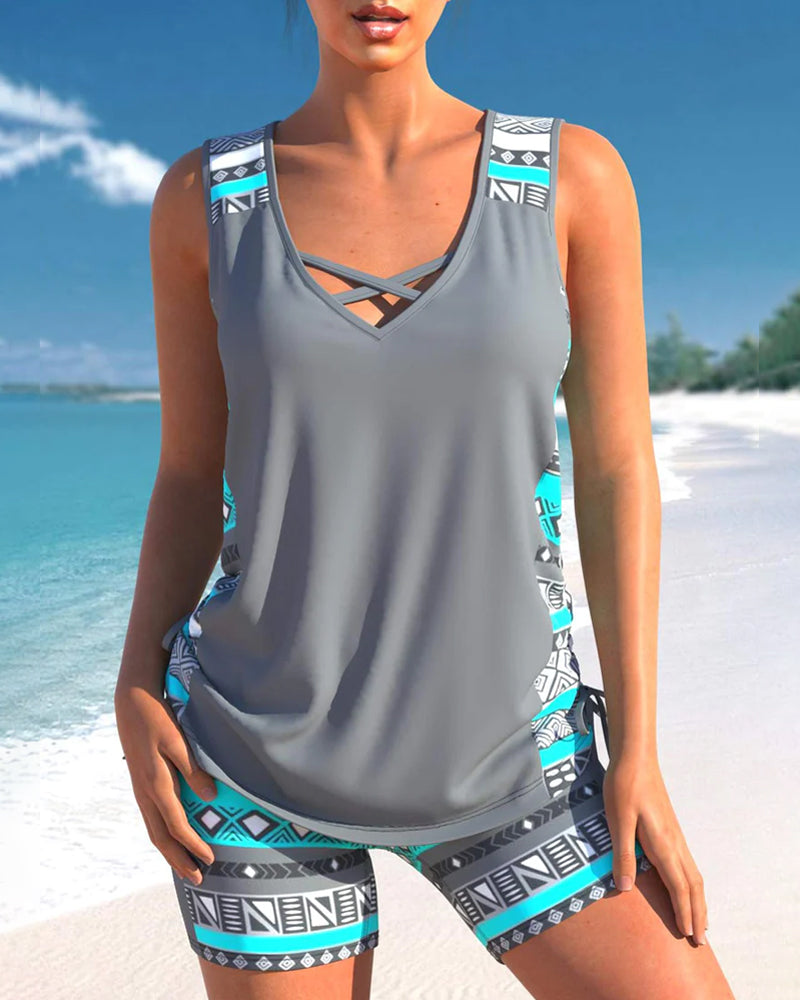 Masha - Tankini-Set mit geometrischem Muster