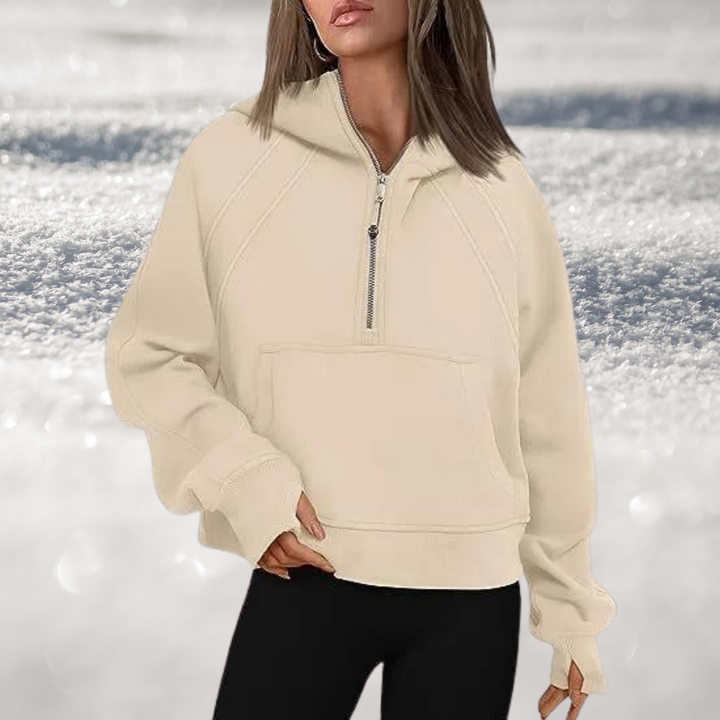 Nala™ | Damen-Pullover mit halbem Reißverschluss