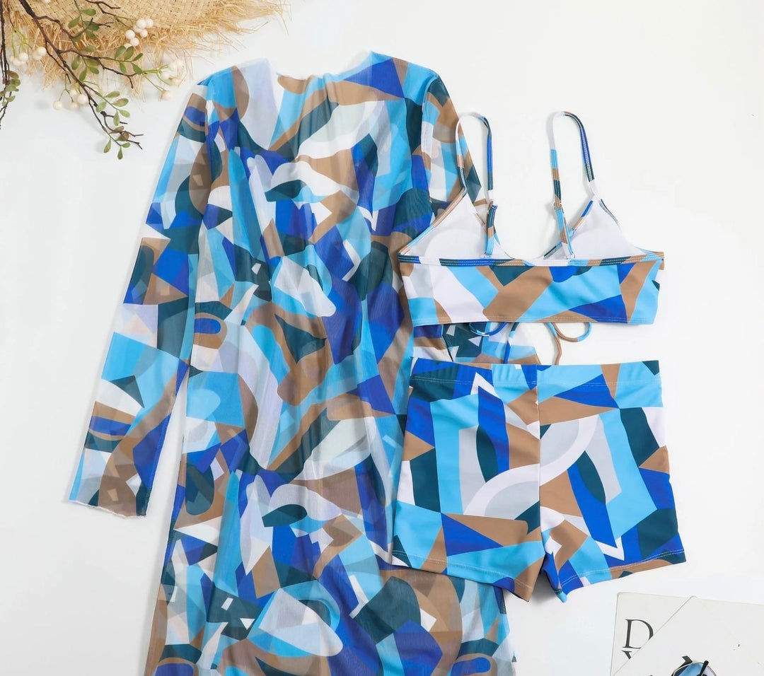 Zehra | 3 in 1 Bikinioberteil + Hose + Kimono