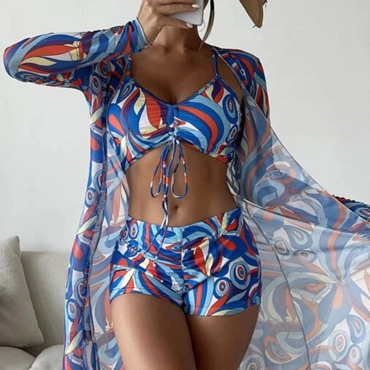 Zehra | 3 in 1 Bikinioberteil + Hose + Kimono