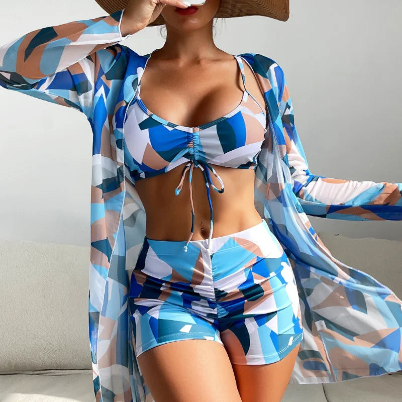 Zehra | 3 in 1 Bikinioberteil + Hose + Kimono