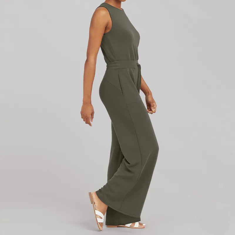 Desiree - Ärmelloser fester Jumpsuit