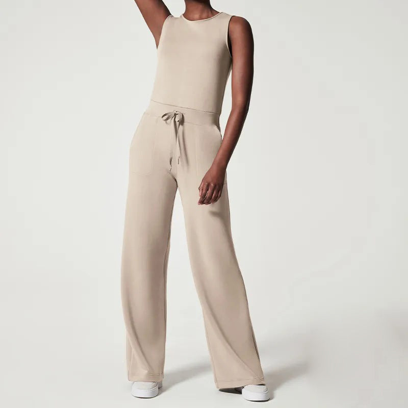 Desiree - Ärmelloser fester Jumpsuit